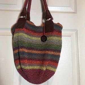 The SAK Multi-Colored Casual Crochet Handbag